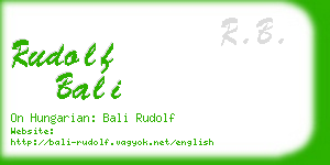 rudolf bali business card